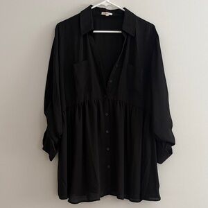 Maurices Elegant Black Button-Down Shirt